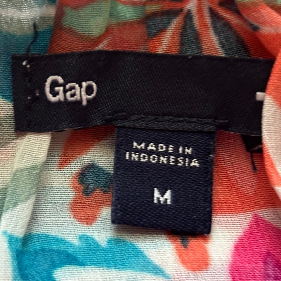 Gap Multi-Color Floral Print Sleeveless Tassel Tie Top Women's Size Medium - Picture 8 of 10